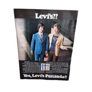 1976 Levi's Upscale Clothes Original Ad Vintage 60s Ephemera